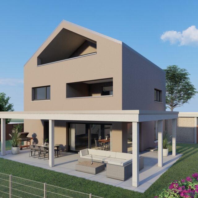 Einfamilienhaus mit modernem Satteldach